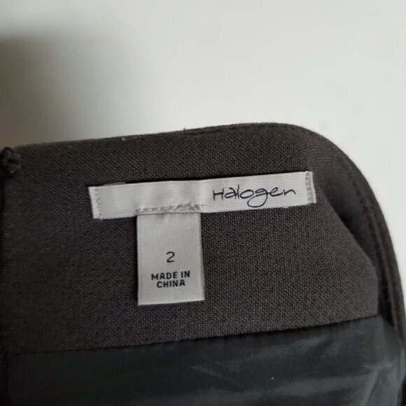 Halogen Slim Zipper Back Slit Classic Pencil Skirt - Picture 7 of 8